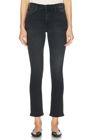 Mother The Mid Rise Dazzler Flood in - Black. Size 25 (also in 26, 27, 28, 29).