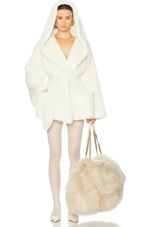 Helsa The Hooded Faux Fur Coat in - . Size L (also in M, S, XL, XS).