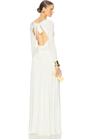 Helsa Aesther Jersey Dress in - Cream. Size L (also in M, S, XL, XS, XXS).