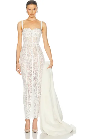 Helsa The Lace Column Dress in - . Size L (also in ).