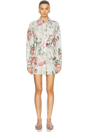 The Attico Long Sleeve Mini Dress in - ,Pink. Size 36 (also in 38, 40, 42, 44).