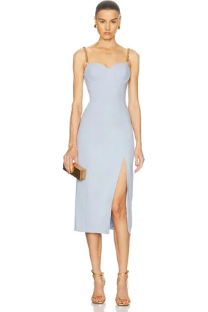 Carolina Herrera Chain Strap Midi Dress in - Blue. Size 0 (also in 2, 6).