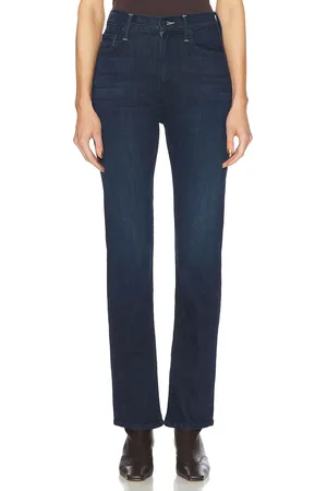 Mother High Waisted Rider Skimp in - Blue. Size 25 (also in 26, 27, 29, 32).