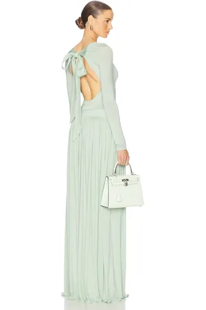 Helsa Aesther Jersey Dress in - Green. Size M (also in S, XS).