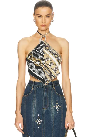 AREA Handkerchief Top in - Black,Tan. Size M/L (also in XS/S).