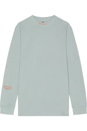 Whitespace Merino Baselayer Mockneck Tee in - Blue. Size L (also in M, S, XL/1X).