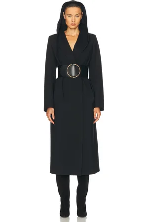 Alaïa Long Hooded Coat in - Black. Size 34 (also in 36, 38, 40).