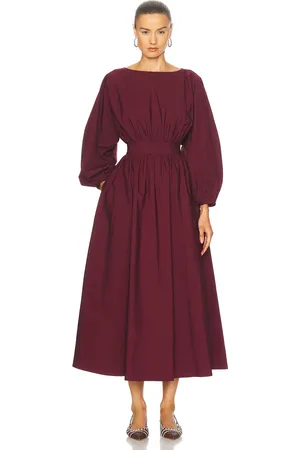 GABRIELA HEARST Ahmose Dress in - Wine. Size 42 (also in ).