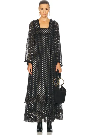 Chloé Flowy Tiered Polka Dot Long Dress in - . Size 36 (also in 38).