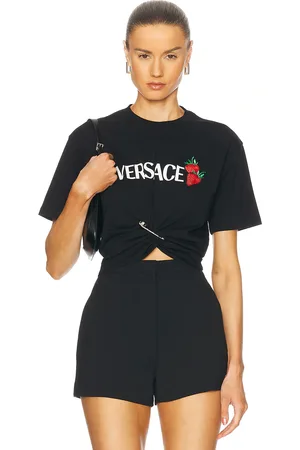 VERSACE Twist Front T-Shirt in - . Size 38 (also in 40).