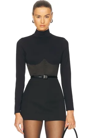 FLEUR DU MAL Mock Neck Bodysuit in - . Size L (also in M, XS).