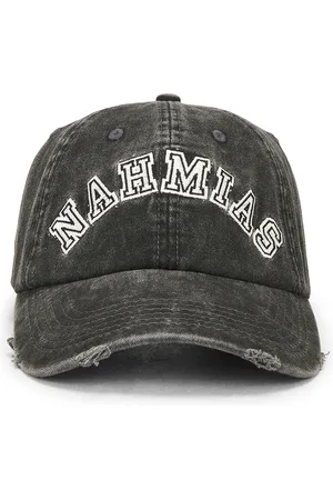 Nahmias Chenille Dad Cap in - Charcoal. Size all.