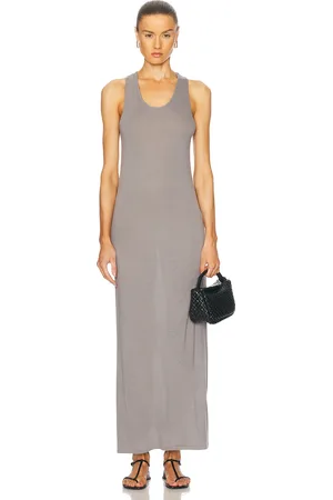 Loulou de Saison Myron Dress in - Grey. Size L (also in M, S, XS).