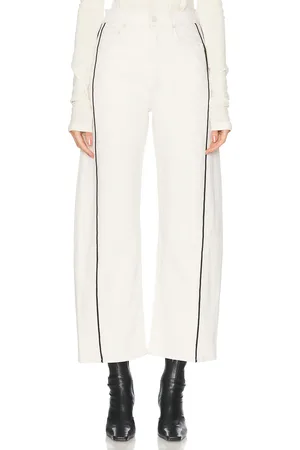 Mother The Half-piped Ankle in - Ivory. Size 24 (also in 26, 27, 28, 29, 30).