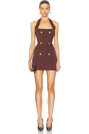 Retrofete Harlynn Dress in - Chocolate. Size L (also in M, S, XL, XS).
