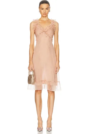 Alessandra Rich Ruffle Slip Dress in - . Size 36 (also in 38, 40, 42).