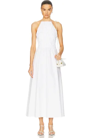 Solid The Meira Dress in - White. Size M (also in ).