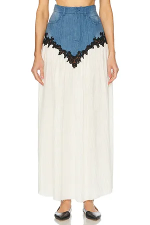 GABRIELA HEARST Leigh Skirt in - Blue. Size 40 (also in ).