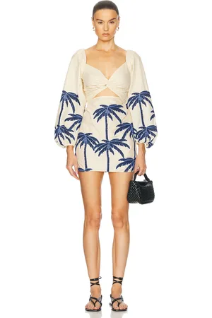 JOHANNA ORTIZ The Power Of The Sea Mini Dress in - Ivory. Size 0 (also in 2, 4, 6, 8).