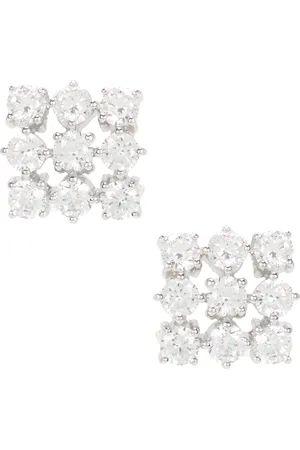 COMPLETEDWORKS Stud Earrings in - Metallic Silver. Size all.