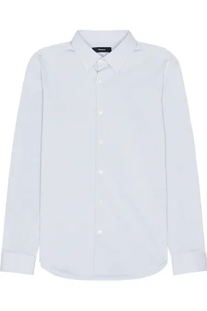 THEORY Sylvain Structure Shirt in - Baby Blue. Size S (also in ).