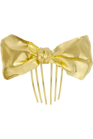 COMPLETEDWORKS Bow Barrette Hairclip in - Metallic Gold. Size all.