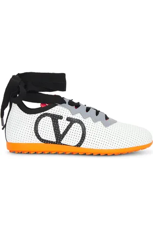 VALENTINO GARAVANI Chromathon Sneaker in Bianco Grigio Nero & Pumpkin - White. Size 36 (also in 36.5, 37, 37.5, 38, 38.5, 39, 39.5, 40, 41).
