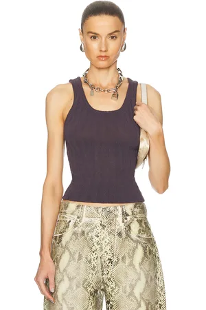 Acne Studios Kombo Gummy Tank Top in - Grey. Size L (also in M, S).