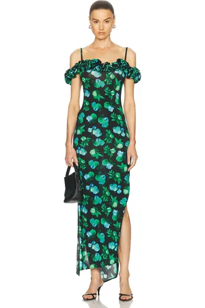 COPERNI Ruffle Dress in - Blue. Size M (also in S, XS).