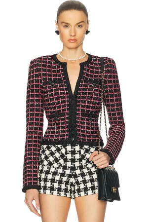 Self-Portrait Check Cardigan in - . Size L (also in M, S, XS).