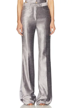 Tom Ford Tailored Tuxedo Wide Leg Pant in - Grey. Size 36 (also in 38).