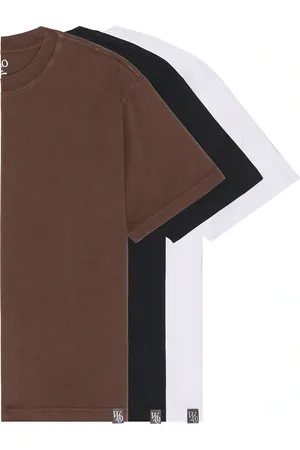 WAO The Relaxed Tee: 3 Pack in - Brown. Size L (also in M, S, XL/1X).