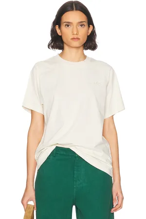 Museum of Peace and Quiet Wordmark Pigment Dyed T-Shirt in - Cream. Size M (also in S, XS).