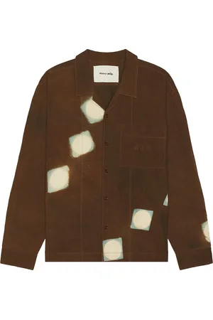 Story Greetings Shirt in - Brown. Size M (also in XL/1X).
