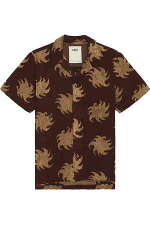 Oas Mocha Ember Cuba Terry Shirt in - . Size L (also in M, S, XL/1X).