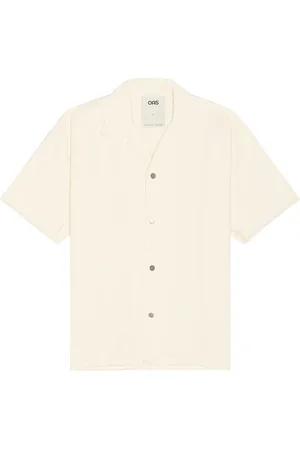 Oas Ecru Bodega Canvas Shirt in - Beige. Size L (also in M, S, XL/1X).