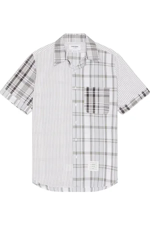 Thom Browne Straight Fit Fun Mix Button Down in - Grey. Size 2 (also in 3, 4).