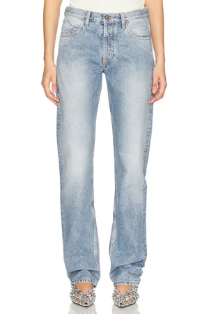 The Attico Long Pant in - Blue. Size 25 (also in 26, 27, 28).