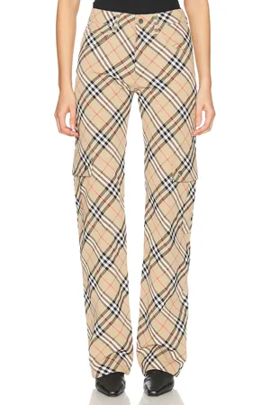 Burberry Wide Leg Trouser in - Beige. Size 0 (also in 2, 4, 6).