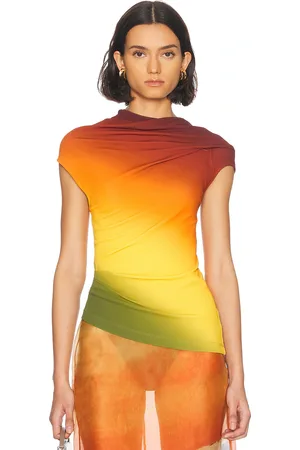 MONSE Off Shoulder Jersey Top in - Rust. Size 6 (also in 8).