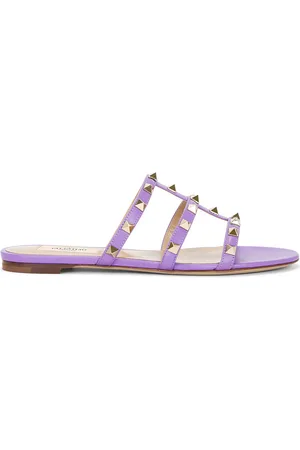 VALENTINO GARAVANI Rockstud Slide in - Purple. Size 36 (also in 36.5, 37, 37.5, 38, 38.5, 39, 40, 41).
