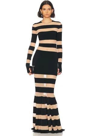 Norma Kamali Spliced Dress Fishtail Gown in - Black. Size L (also in M, S, XL, XS).