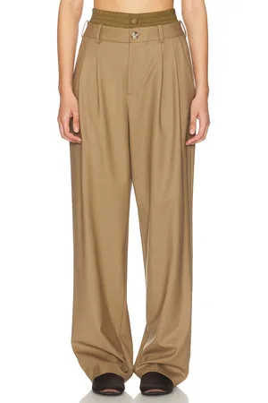 MONSE Double Waistband Pant in - Olive. Size 2 (also in 4).