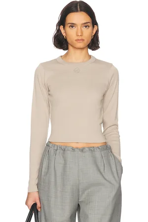 Saks Potts Eloise Long Sleeve T-Shirt in - Neutral. Size L (also in M, S, XS).