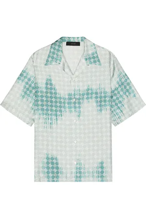 AMIRI MA Quad Bleached Camp Shirt in - Green. Size L (also in M, S).