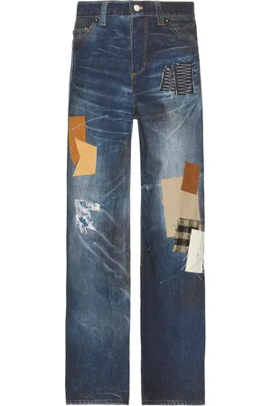 Andersson Bell Unisex Patchwork Printed Denim Trompe L`Oeil Jeans in - . Size 32 (also in 34, 36).