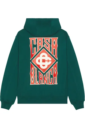 Casablanca Printed Hoodie in - Green. Size L (also in M, XL/1X).
