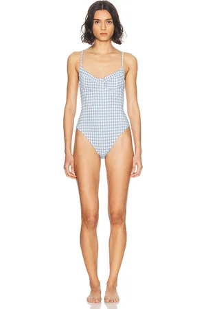 Simkhai Suni One Piece Swimsuit in - Blue. Size L (also in S, XS).