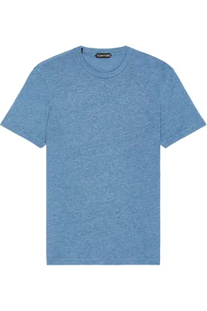 Tom Ford Melange Crew Tee in - Blue. Size 46 (also in 50, 52).