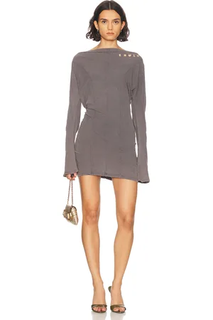 KNWLS Ace Long Sleeve Dress in - Grey. Size L (also in S, XS).